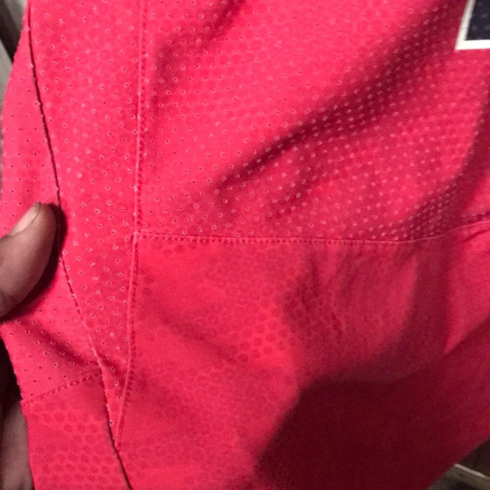 Nike Red Sports Jersey V-Neck Shirt - Picture 7 of 7